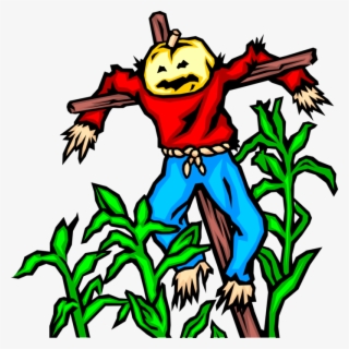 Vector Illustration Of Fall Or Autumn Scarecrow With