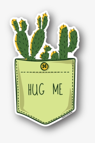 Cactus Sticker, Hugs Sticker, Cute Folder Stickers, - Illustration