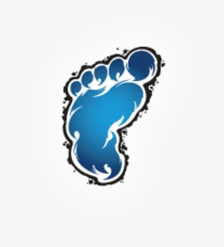 Yeti Travel - Bigfoot Footprint Cartoon