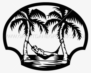 Hammock Drawing Palm Tree - Palm Tree Hammock Png