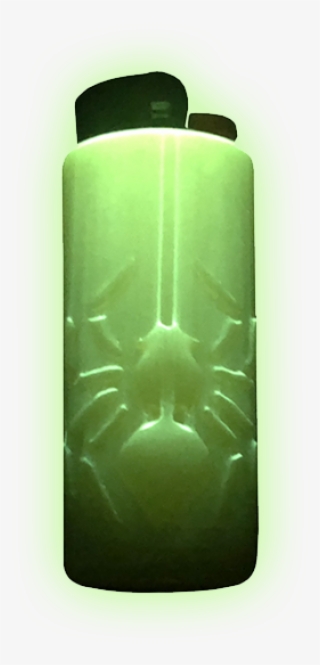 Image Of Orange / Green Glow / Lighter Sleeve - Water Bottle
