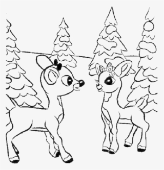 Two Baby Cute Deer Coloring Pages - Rudolph The Red Nosed Reindeer Coloring Page Clarice