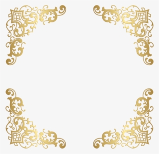 Free Png Download Gold Decorative Corners Transparent - Gold Border No Background