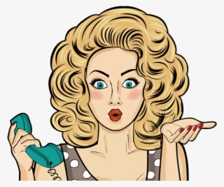 Hairstyles Clipart Pinup - Woman Pop Art Png