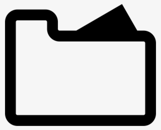 White Folder Interface Symbol Of Outline Comments - Folder Symbol
