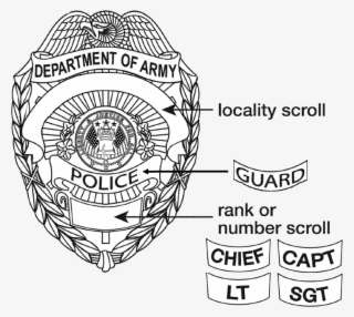 Us Department Of The Army Police-guard Badge - Department Of The Army Police Logo