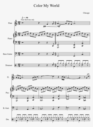 Color My World Sheet Music Composed By Chicago 1 Of - Chicago Colour My World Flute Solo