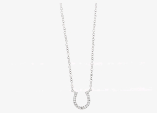 Love & Luck 14ct White Gold Diamond Horseshoe Necklace - Chain