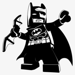 Batman Clipart Legoman - Lego Batman Black And White