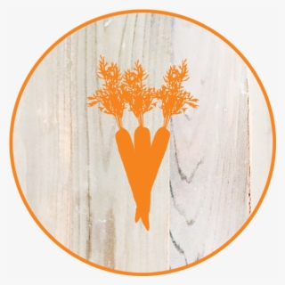 Carrots Wood Button - Circle