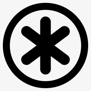 Asterisk Star Symbol In Circular Button Comments - Bitcoin Logo White Png