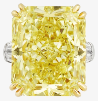 Natural Fancy Intense Yellow Diamond Ring, - Engagement Ring