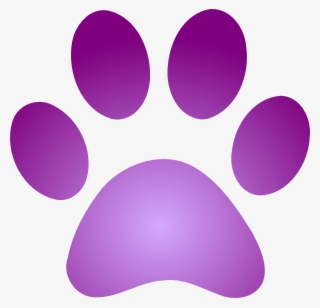 Pics Photos Paw Print Clip Art Clker Com Purple Paw - Purple Dog Paw Print