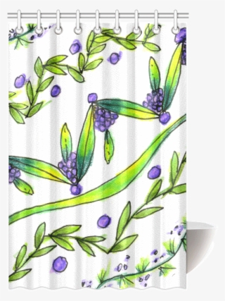 Dancing Green, Purple Vines, Grapes Zendoodle - Iris