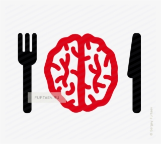 Fork Brain Knife Icon - Cannibalism Symbol