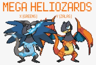 “ Me And Zala Had A Contest To Make The Best Mega Heliozard - Cartoon