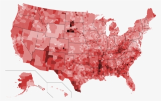 Mapa Da Taxa De Pobreza Nos Estados Unidos Por Condados - Us Violent Crime By County