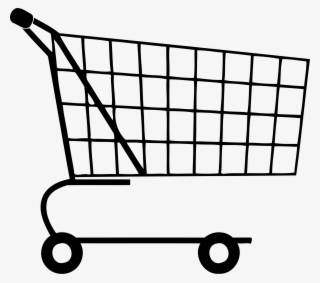 Shopping Cart Clipart Black And White - Carrito De Compras Png