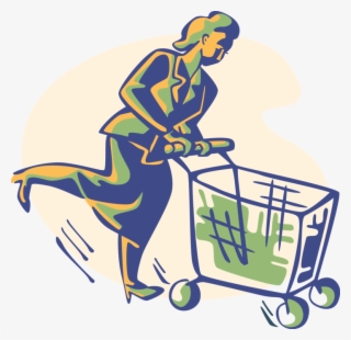 Vector Illustration Of Supermarket Grocery Shopper - Clasificacion Social De Los Productos
