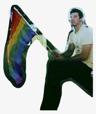 Josh Dun With A Pride Flag ❤ 💛💚💙💜 Joshdun Twentyo - Sitting