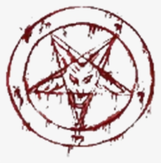 Red Sticker - Satanic Pentagram