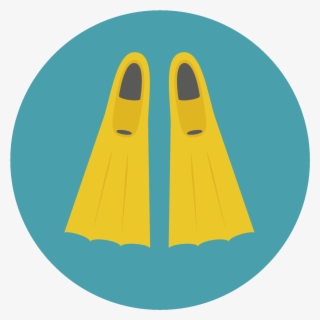 It Is A Pair Of Flippers, With A Oval Section On The - Flipper Icon