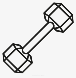 Dumbbell Coloring Page - Line Art