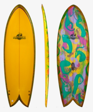 Retro Twin Fin Surfboard