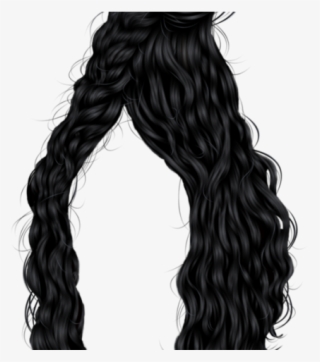 Dark Hair Clipart Black Wig - Hairstyling Tool