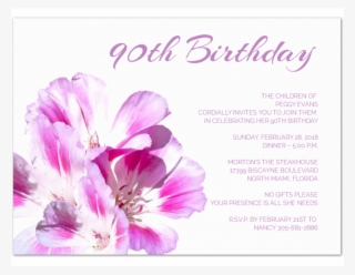 90 Birthday Flower Party Purple Dark Purple Light Purple - Peruvian Lily