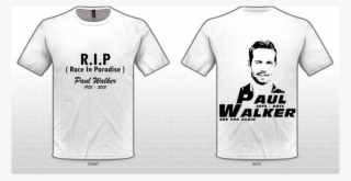 T-shirt Paul Walker - Plain Black Shirt Deviant