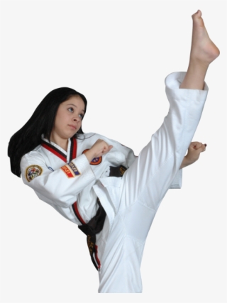 Woman High Kicking - Taekwondo