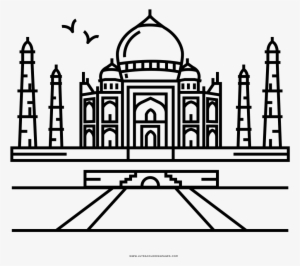 Big Taj Mahal Coloring Page Ultra Pages - Taj Mahal Dibujo Para Colorear