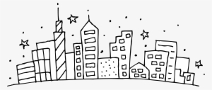 Cityscape Coloring Page - City Clip Art Black And White