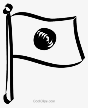 Japan Flag Royalty Free Vector Clip Art Illustration - Japan Flag Clipart Black And White