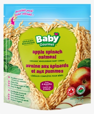 Apple Spinach Oatmeal - Baby Gourmet Organic Apple Spinach Oatmeal