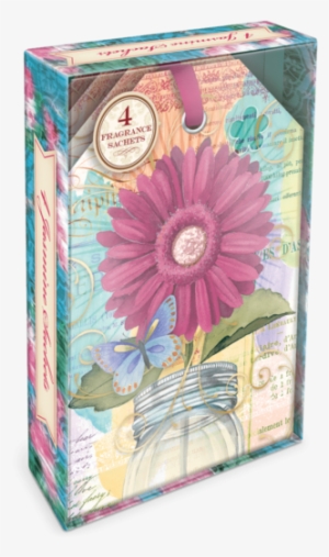 Magenta Daisy Jar Boxed Scented Sachet