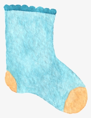 Transparent Ornament Material For Karan Socks - Blue