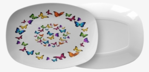 Butterfly Circle Designer Serving Platter Microwave - Platter