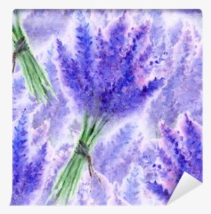Watercolor Lavender Flower Floral Bouquet Seamless - Watercolor Painting