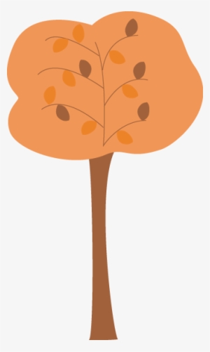 Orange Autumn Tree Clip Art - Autumn