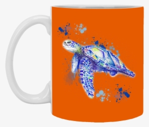 Watercolor Sea Turtle Mugs - On Color Mug