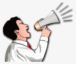 Complaining About Others &quot - Person With Megaphone Clipart