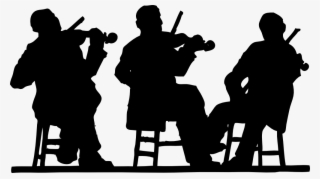 Automatic 3 Fiddlers In Silhouette - People Playing Music Silhouette