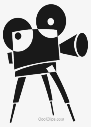 Movie Camera Royalty Free Vector Clip Art Illustration - Cinepresa Clipart