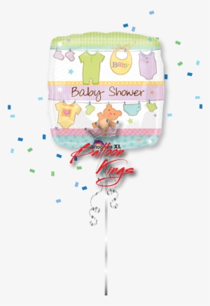 Baby Shower Cuddly Clothesline - Anagram 18 Inch Square Foil Balloon - Cuddly Clothesline