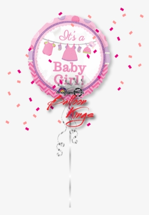 Its A Girl Onesie Clothesline - It's A Baby Girlshower With Love 45cm Balloon