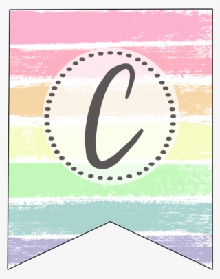 Pastel Banner Letter C - Jewellery Designs Png