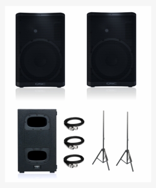 Qsc Cp12 Ks112 (single) Speaker Stands And Xlr Cable - Subwoofer