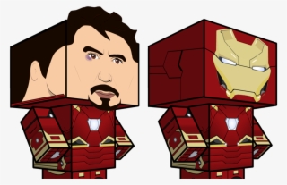Captain America Cubeecraft Wwwtopsimagescom - Iron Man Paper Toy